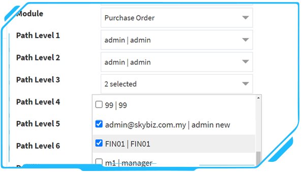 cloud accounting multi level multiple approval